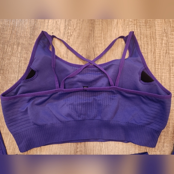 Women's Best Set Royal Blue Highwaisted Seamless Leggings and Sports Bra size M - Picture 7 of 11